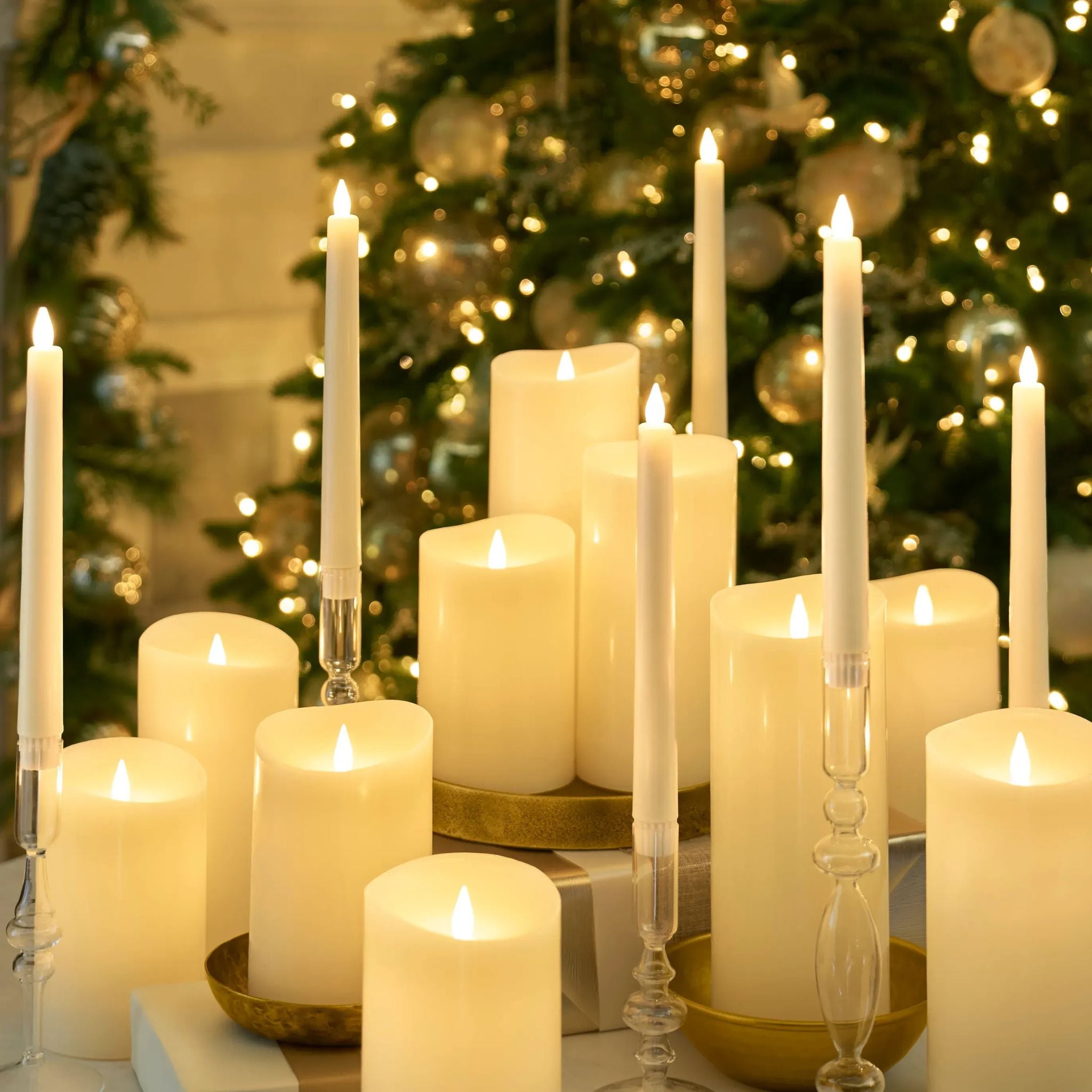 Heritage Flameless Taper Candles