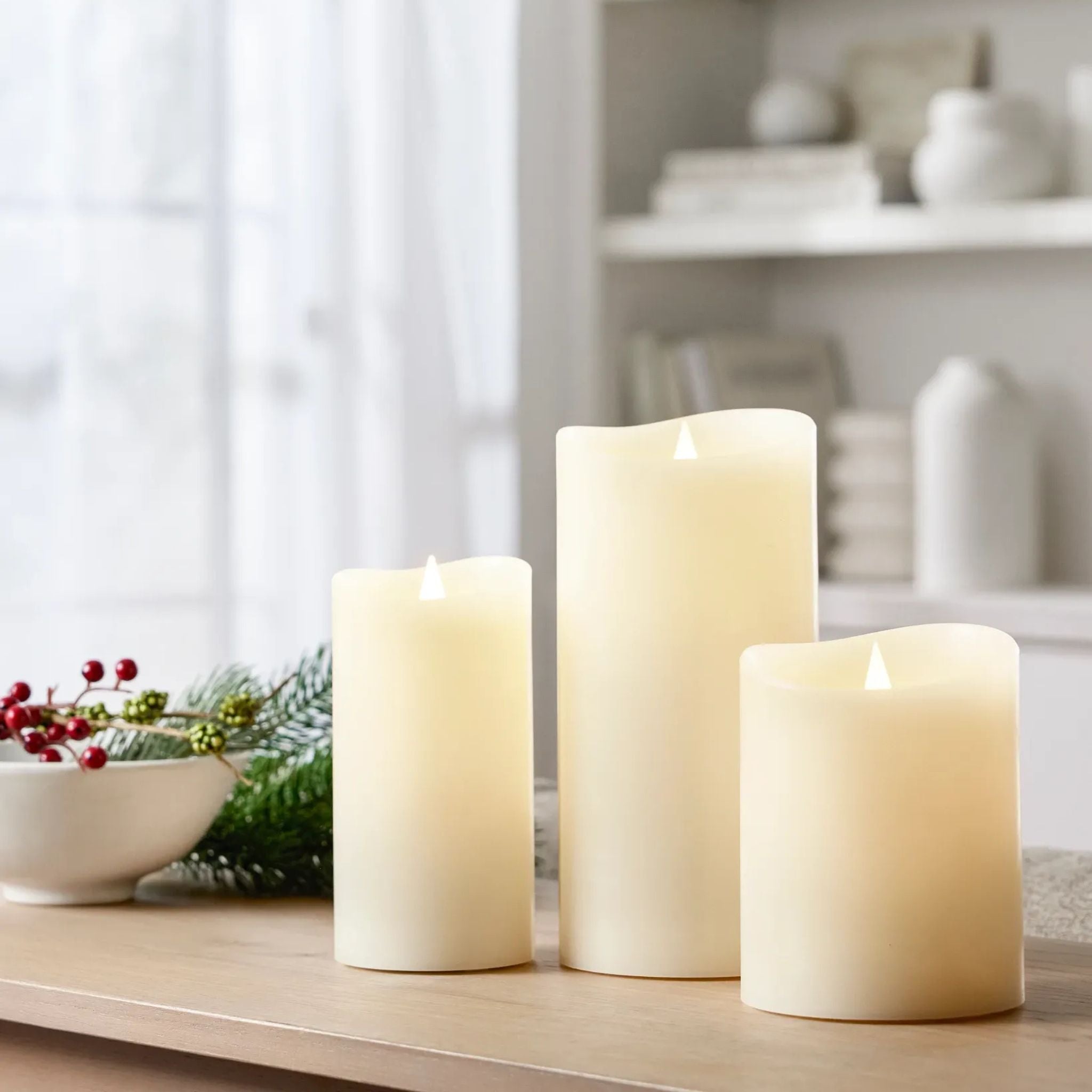 Heritage Flameless Pillar Candles