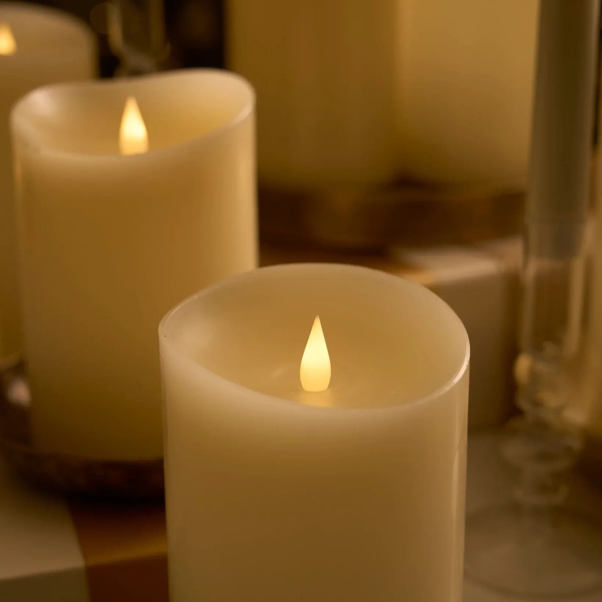 Heritage Flameless Pillar Candles